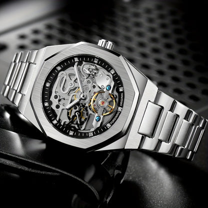 Forsining Stainless Steel Mechanical Watch Tourbillon Automatic Watch