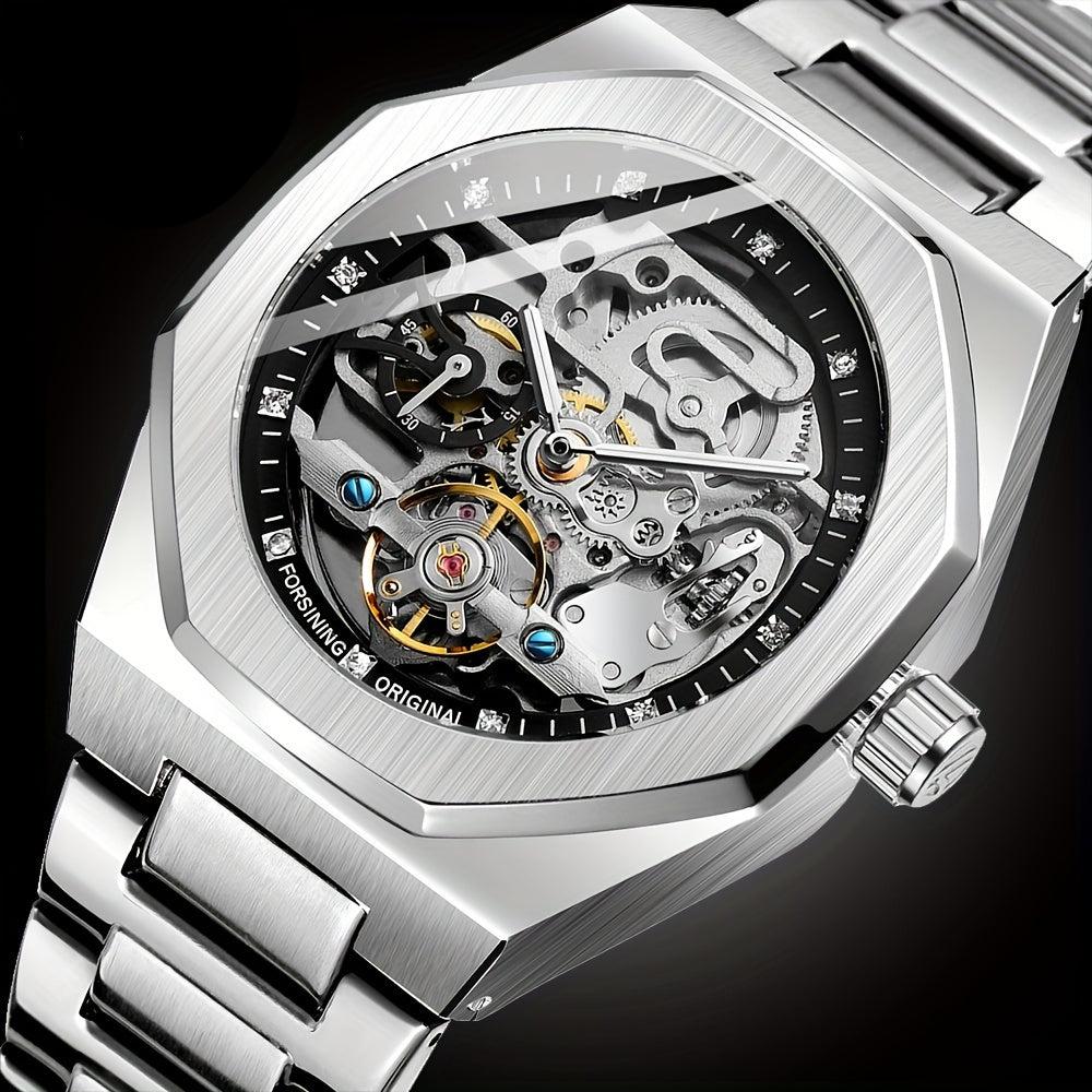 Forsining Stainless Steel Mechanical Watch Tourbillon Automatic Watch